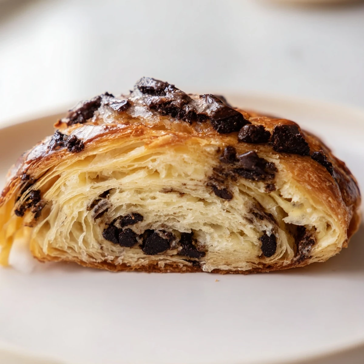 Close-up of a stack of buttery, golden-brown crookies; a perfect sweet treat anyone will love.