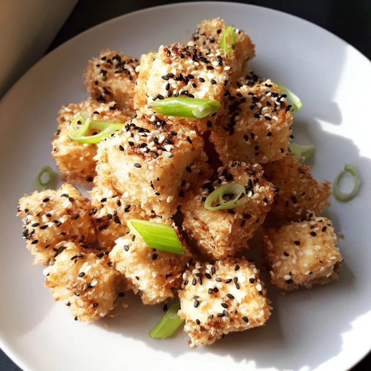 Honey Sriracha Tofu Nuggets