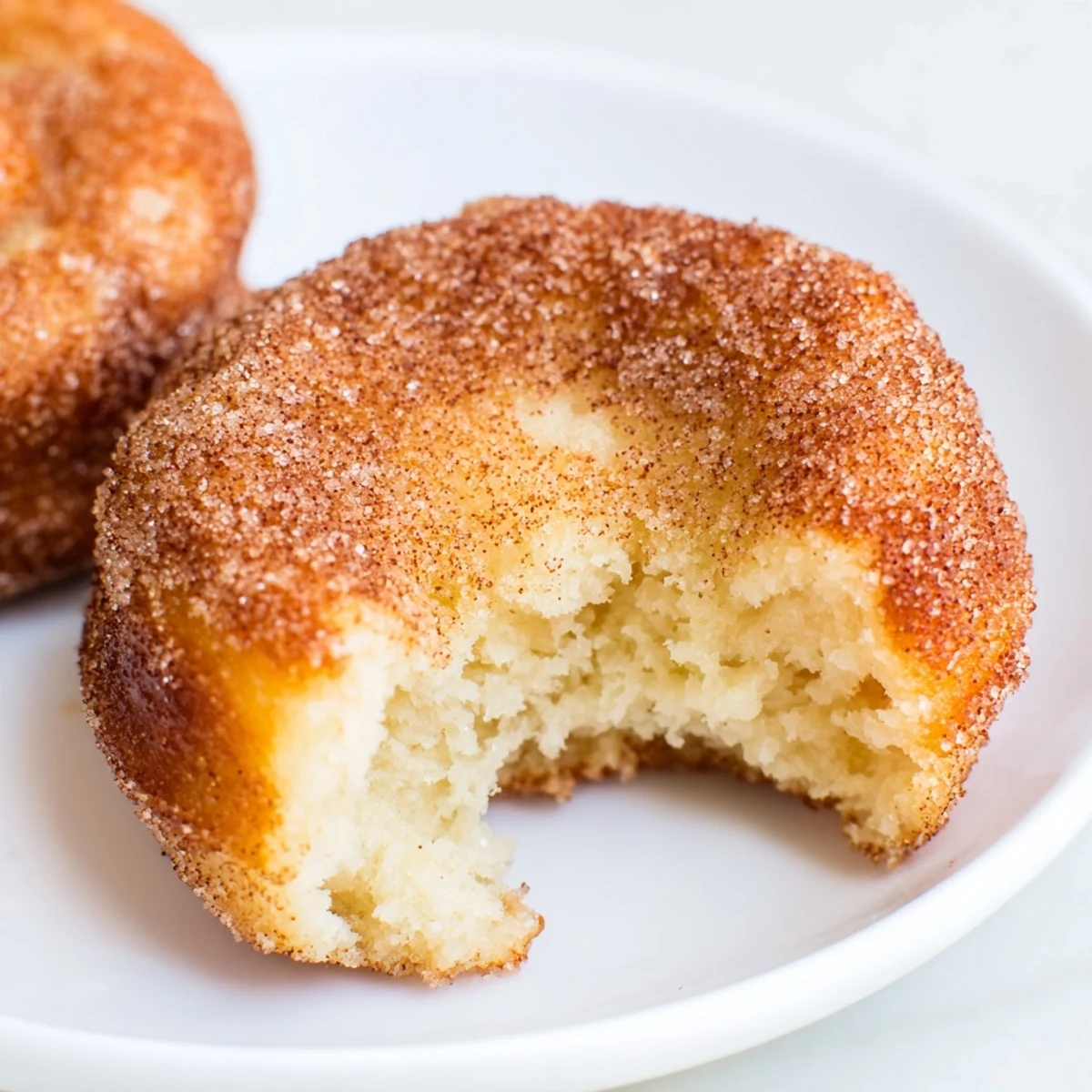 Warm, fluffy donut holes coated in cinnamon sugar from the Air Fryer Cinnamon Sugar Donuts recipe, ready to be dipped in hot chocolate.