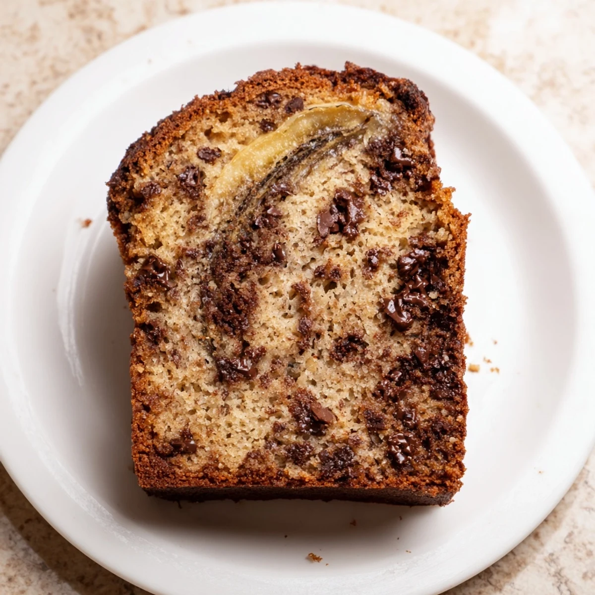 Perfectly baked Banana Bread with chopped walnuts on top, ideal for breakfast or an afternoon snack.  
