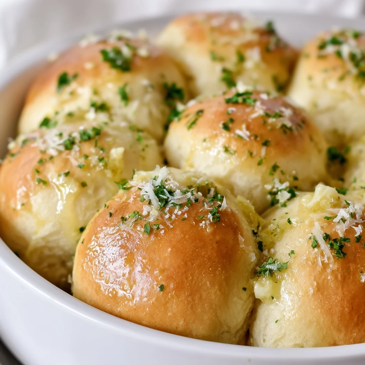 Garlic Butter Bread Pull-Apart served warm, perfect for dipping into tomato soup or pasta.  