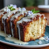 Spring naked cake with edible flowers and lemon curd, showcasing vibrant blossoms atop soft vanilla layers and tangy citrus filling.