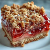 Strawberry Rhubarb Crumble Bars