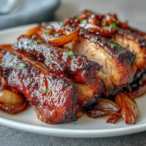 Freshly roasted Pork and Aromatic Rhubarb Traybake with caramelized onions and tender pork slices.