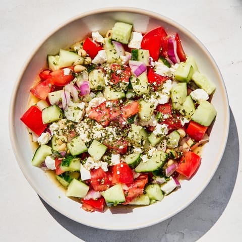 Fresh Mediterranean Salad Chickpeas