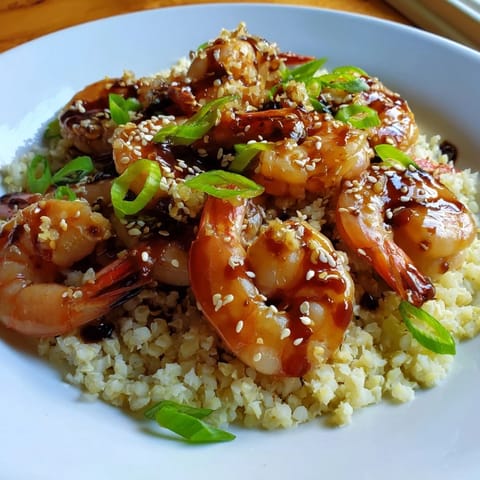 Ginger Garlic Shrimp Bowls