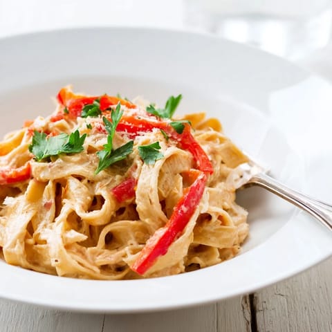 A skillet of Creamy Cajun pasta tossed with al dente penne and a rich, spicy sauce for dinner.  