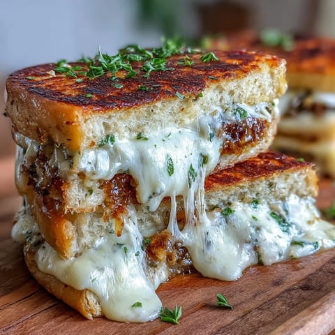 A golden-brown naan grilled cheese oozing with melted mozzarella and aromatic garlic, toasted in rich brown butter.  