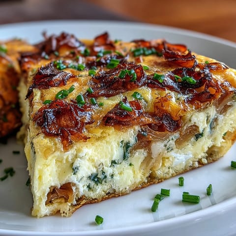 Fluffy zucchini and tomato frittata with fresh herbs, perfect for a healthy, low-calorie breakfast or light meal.  