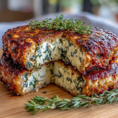 Juicy Greek turkey patties with spinach and feta, bursting with Mediterranean herbs and savory flavors. A healthy, protein-packed main dish perfect for quick dinners. Golden-brown turkey patties with fresh dill, oregano, and creamy feta cheese, served with a side of roasted vegetables. An easy gluten-free recipe for weeknight meals. Herb-infused turkey patties featuring tender spinach, tangy feta, and aromatic garlic, seared to perfection for a flavorful, wholesome dinner option.