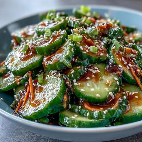Asian sesame cucumber salad