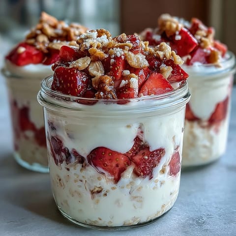 Strawberry Shortcake Overnight Oats