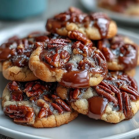 BUTTER PECAN COOKIES WITH CARAMEL SWIRL