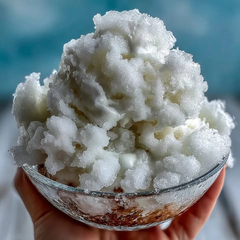 Chilled lemon-lime soda and sweetened condensed milk blended into a fluffy, icy Cloud Slushie, perfect for summer sipping.