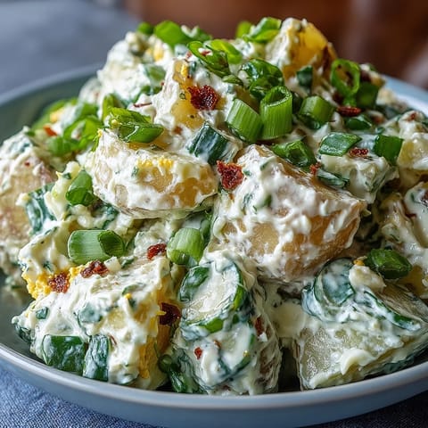 Southern Juneteenth Soul Food Potato Salad, a perfectly seasoned, tangy dish ready for picnics.