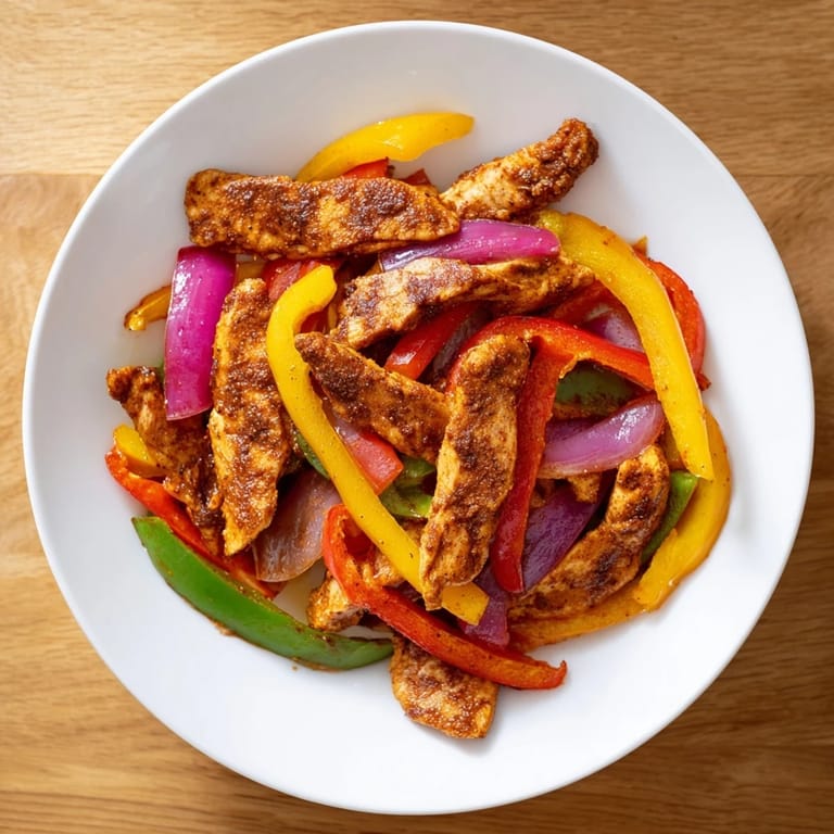 Quick & easy sheet-pan chicken fajitas, bursting with color, perfect for a weeknight Tex-Mex dinner.