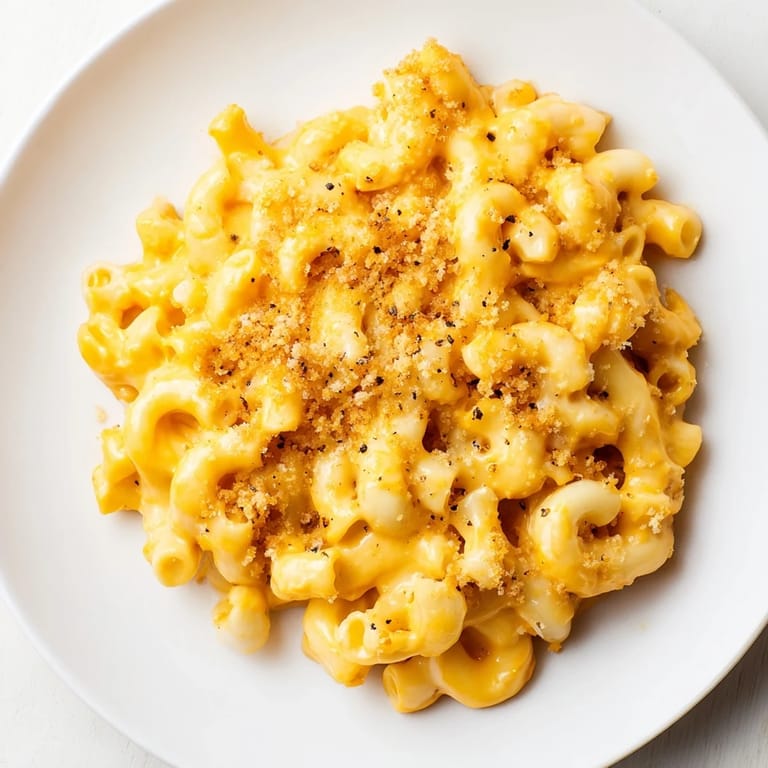 A steaming bowl of creamy Pumpkin Mac & Cheese, spiced perfectly for a comforting autumn meal.