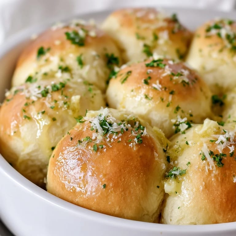 Garlic Butter Bread Pull-Apart served warm, perfect for dipping into tomato soup or pasta.  
