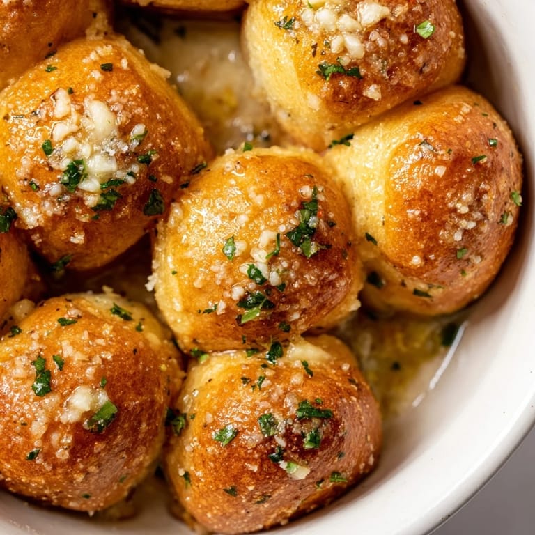 Freshly baked Garlic Butter Bread Pull-Apart with a golden crust and soft, fluffy centers.