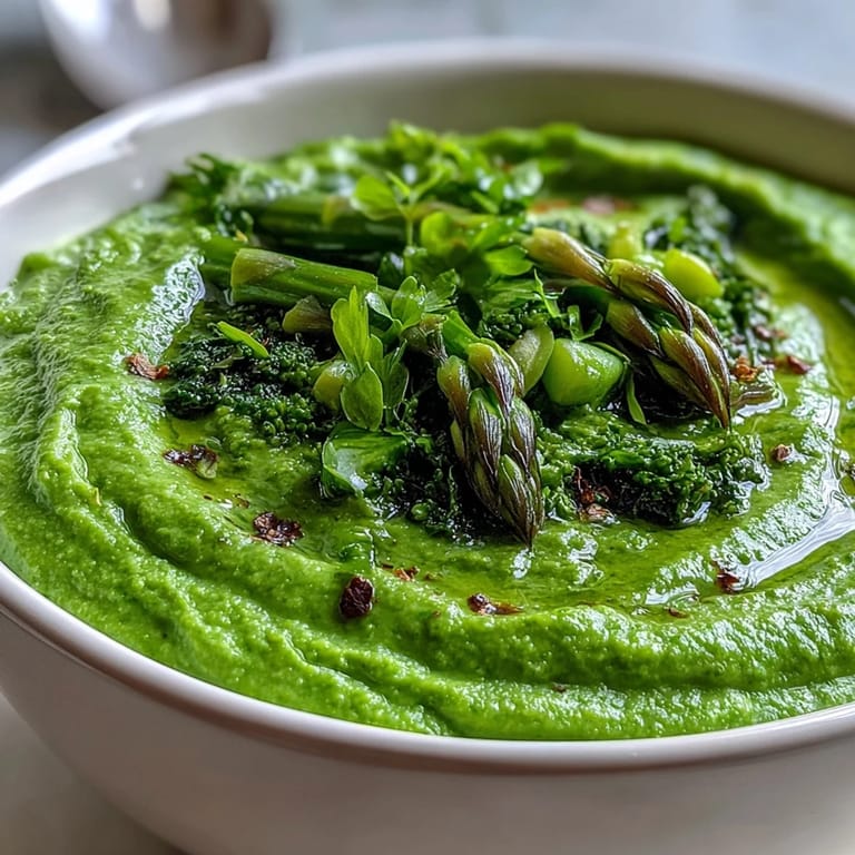 Steaming bowl of Big Green Immunity-Boosting Vegetable Soup, enriched with cashews, ready to enjoy as a cozy, healthy meal.