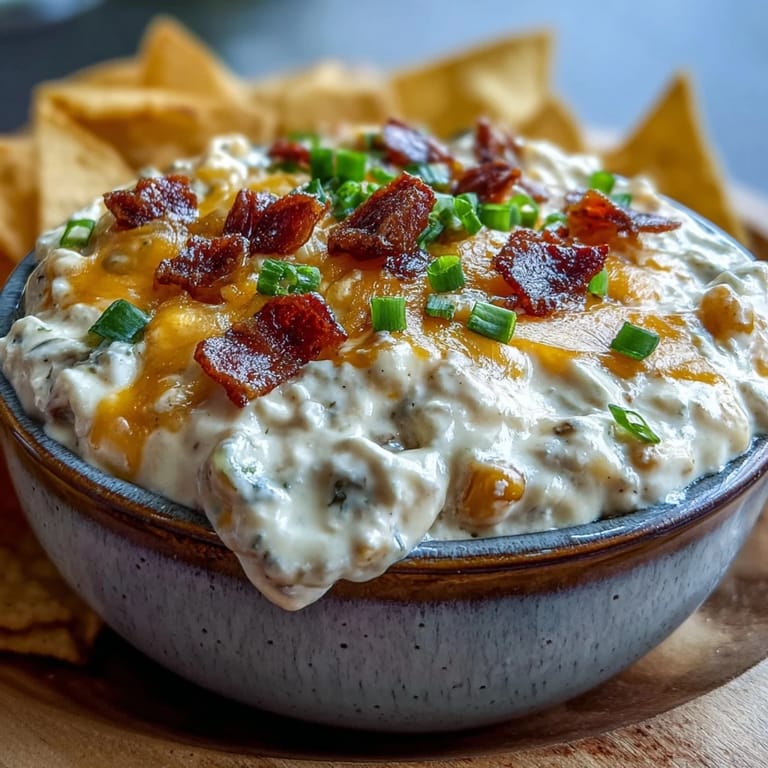 A creamy bowl of Crack Corn Dip surrounded by crunchy tortilla chips, featuring sweet corn, sharp cheddar, and spicy jalapeños for game day.