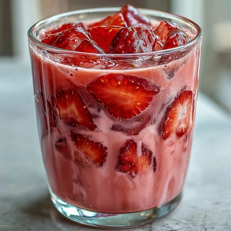 Refreshing Pink Starburst drink with berry acai juice, lemonade, and vanilla syrup, served over ice with a straw.