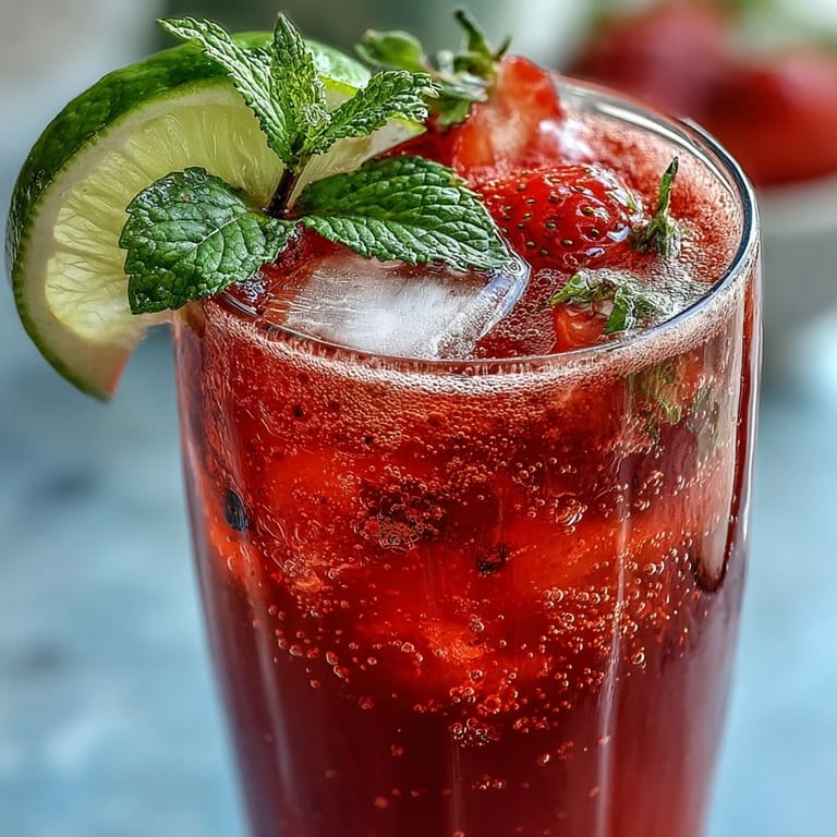 Taste of summer with this bright Strawberry Agua Fresca, a delightful drink.
